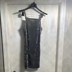 Forever 21 Metallic Gray Mini Dress